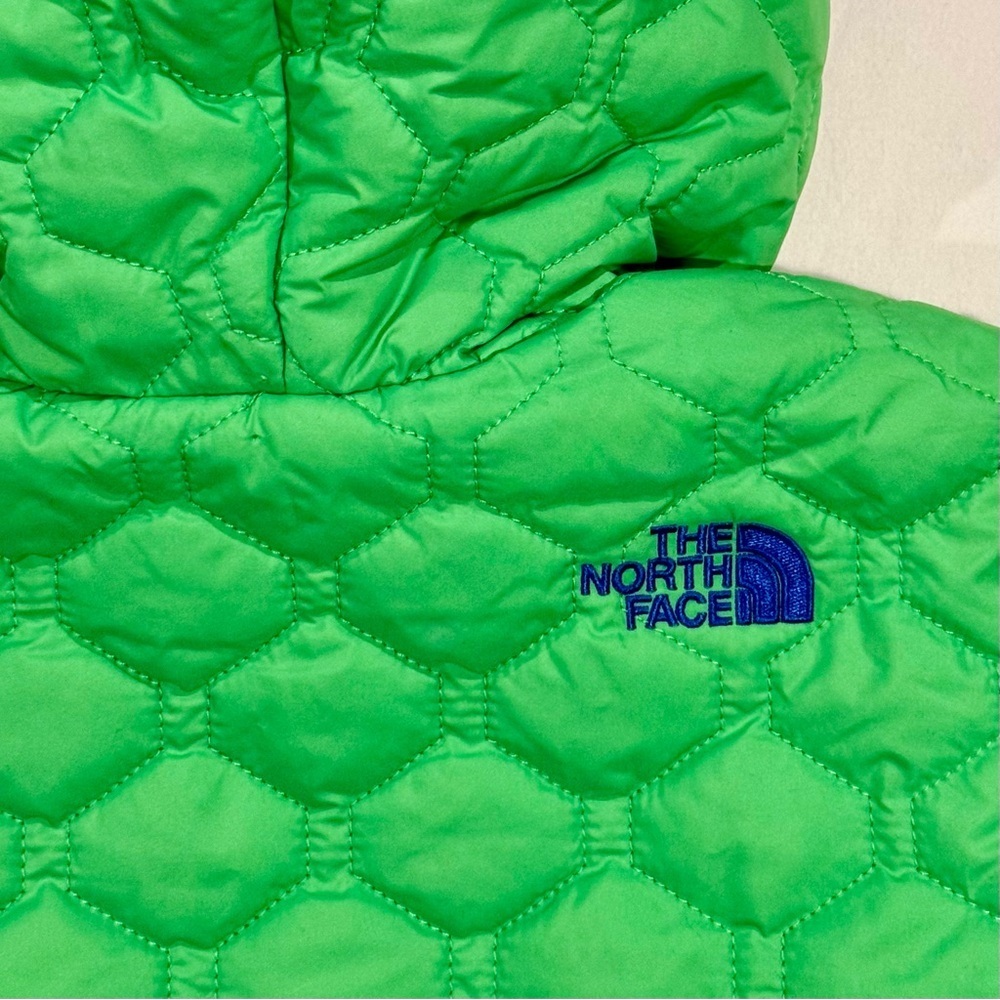 New The North Face Perrito Jacket Boys 18-24M Krypton Green Quilted Reversible - Picture 8 of 8